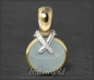 Preview: Diamant & Jade 750 Gold Anhänger, 20mm Jade